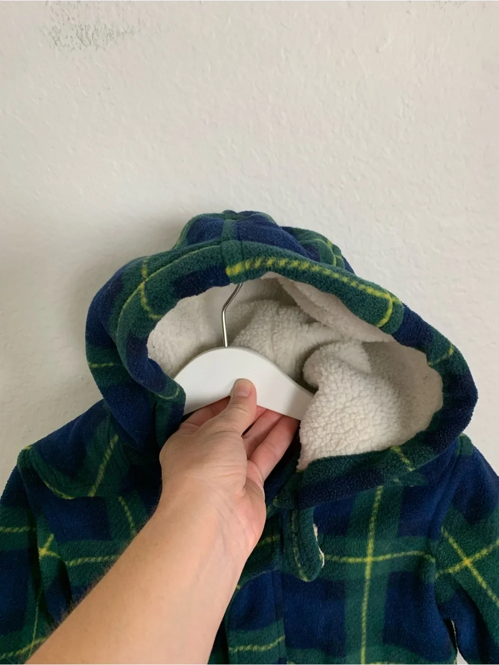 Gap Toddler Plaid Fleece Duffle Coat Toggle